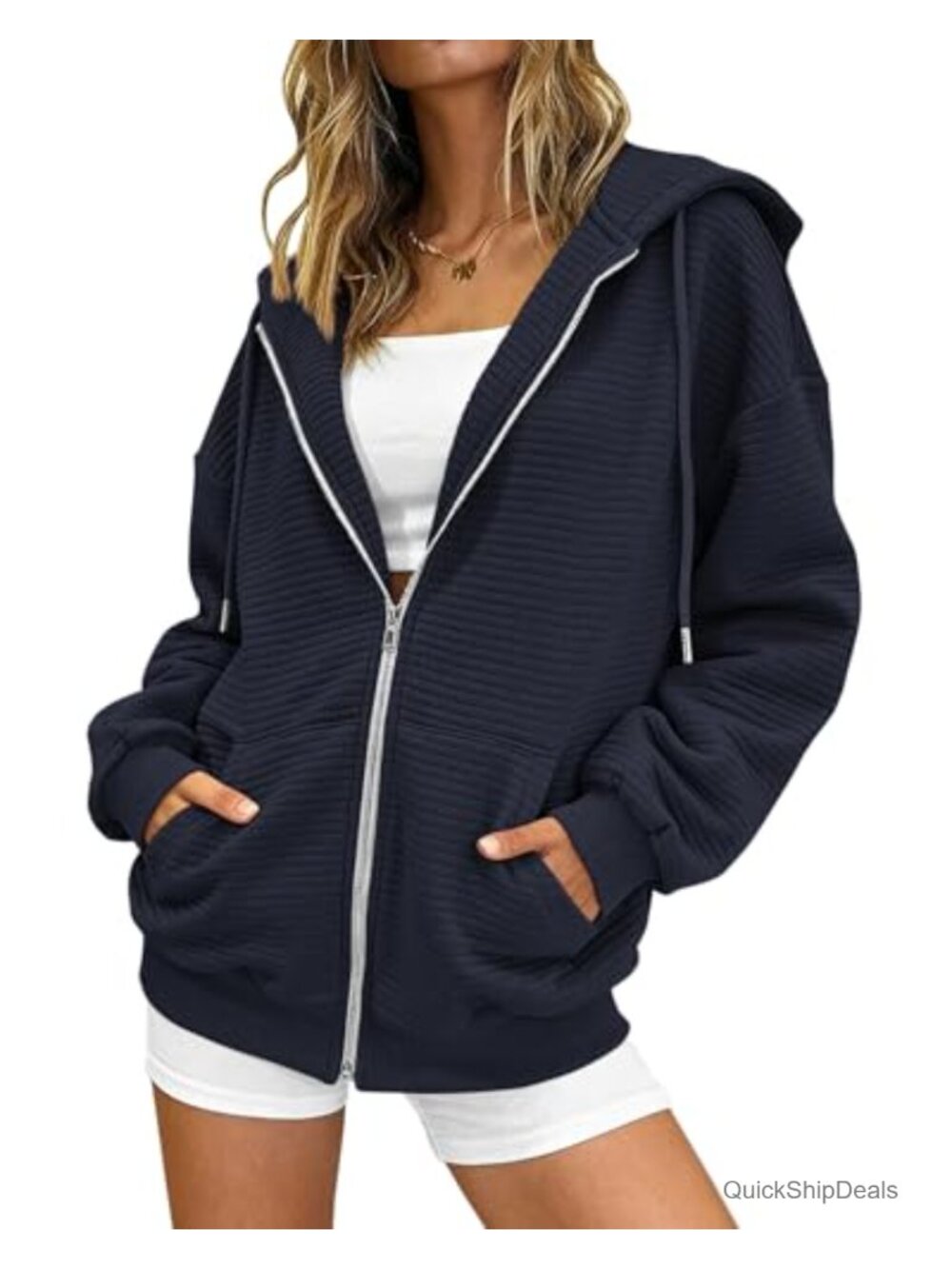 BTFBM Oversized Zip Up Hoodie Women Long Sleeve Sweatshirt Casual Fall